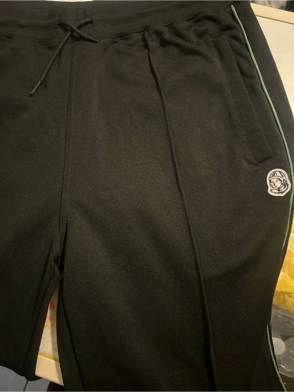 Men's Billionaire Boys Club Black Track Jacket with Green Piping